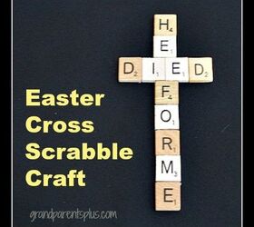 easter cross scrabble craft, crafts, easter decorations