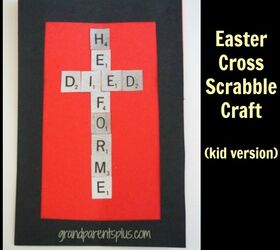 easter cross scrabble craft, crafts, easter decorations