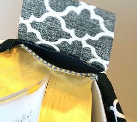 neutral fabric book covers for the bar cart, crafts