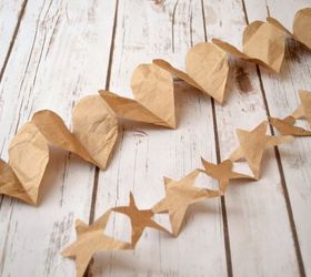 diy paper hearts and stars garlands, crafts, Old fashioned garlands like Ma Ingalls