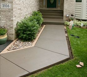 9 budget ways to make your walkway look even better than last year, Stain your dried out concrete walkway