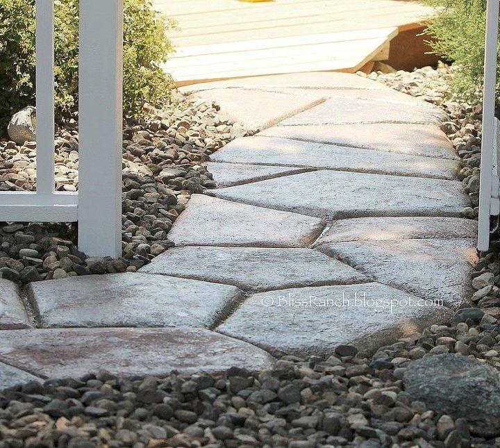 9 budget ways to make your walkway look even better than last year, Shape a pretty stone walk from concrete