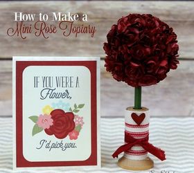 Cómo hacer un mini topiario de rosas