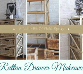 diy rattan drawer makeover, painted furniture