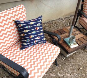 diy umbrella stand with side table, diy, how to, outdoor furniture