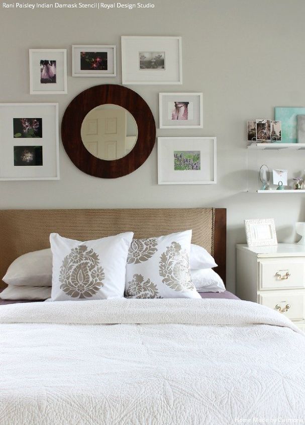 estilo de dormitorio asequible con plantillas de cachemira