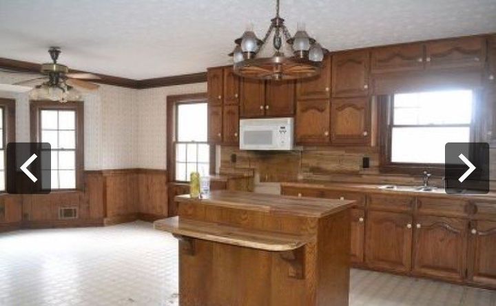 before and after kitchen, diy, home improvement, kitchen design, This is my kitchen before I loved the wood b