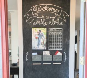 s 13 inexpensive entryway ideas that will make you smile every time you, crafts, foyer, Spend 15 on a chalkboard accent wall