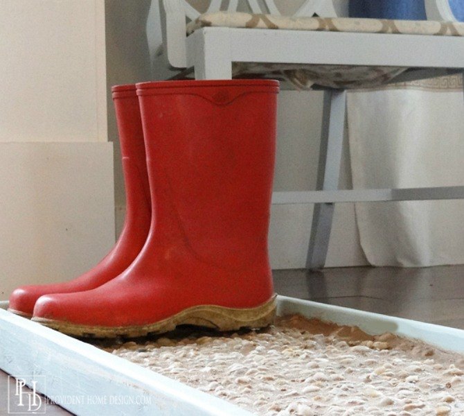 s 13 inexpensive entryway ideas that will make you smile every time you, crafts, foyer, Put together a boot tray