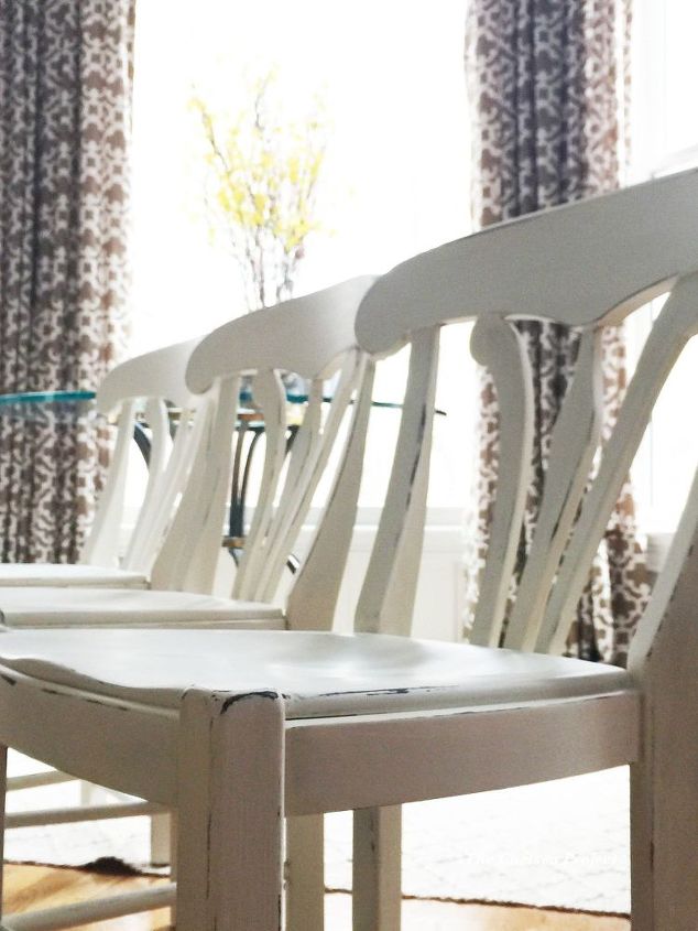 furniture makeover simple way to turn bar stools into table chairs, how to, painted furniture