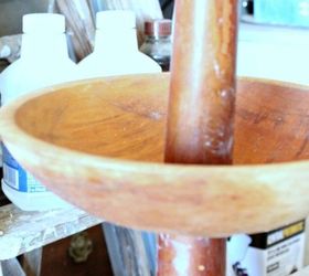 my version of the tiered stand from wooden bowls diylikeaboss, chalk paint, crafts, how to, repurposing upcycling
