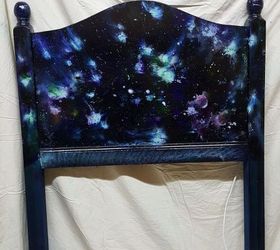 headboard boring to wow outta this world dyi galaxy night light, bedroom ideas, home decor, woodworking projects