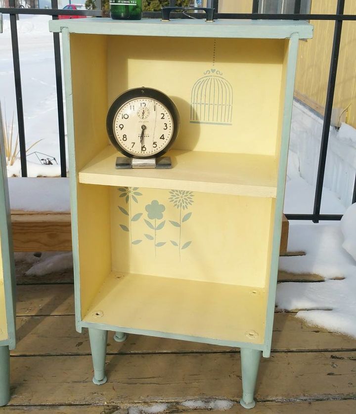 upcycled drawers to side tables, painted furniture, repurposing upcycling