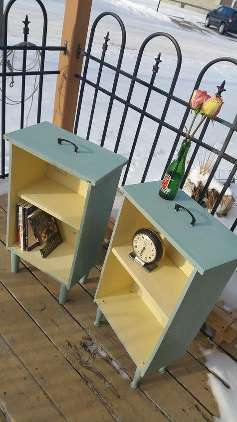 upcycled drawers to side tables, painted furniture, repurposing upcycling