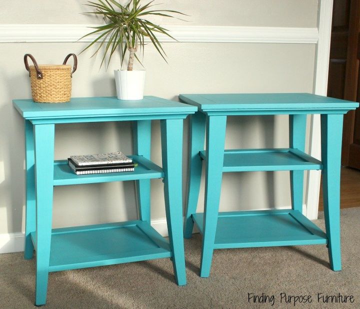make a statement end table refresh, chalk paint, painted furniture