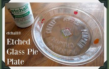 MMM...Pie!  Etched Glass Pie Plate