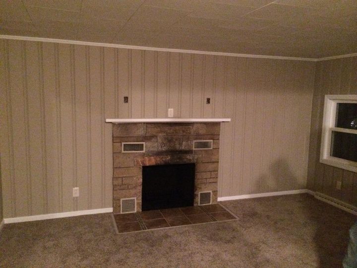 q how do i make this fireplace look good on a budget help, fireplaces mantels
