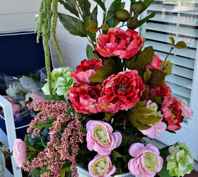 why add artificial flowers to a fresh flower arrangement, crafts, flowers, gardening