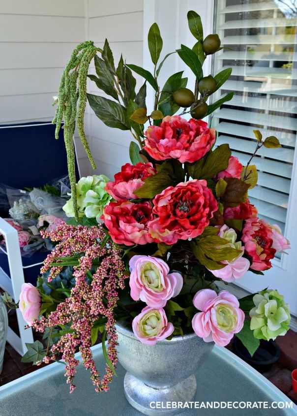 why add artificial flowers to a fresh flower arrangement, crafts, flowers, gardening