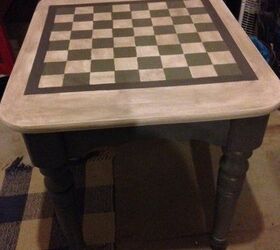 checkerboard table, painted furniture