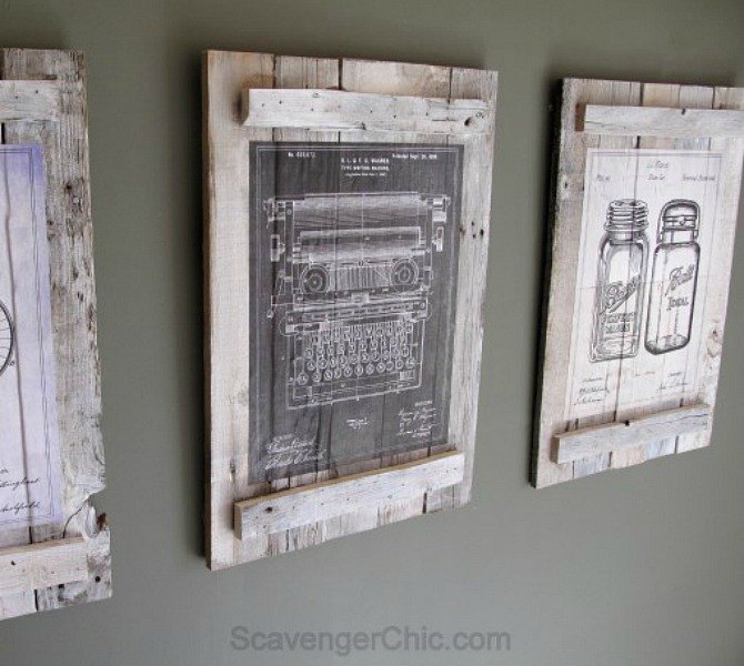 s 20 ways to get a fixer upper makeover without being on the show, home decor, painted furniture, rustic furniture, Use pallets to fill walls with vintage art