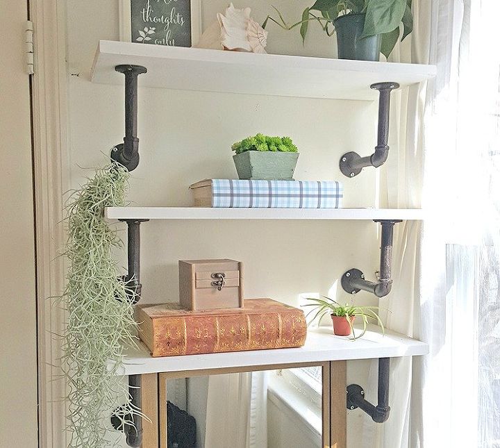 s 20 ways to get a fixer upper makeover without being on the show, home decor, painted furniture, rustic furniture, Bring in pipes for a hint of industrial charm