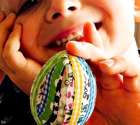 no sew patchwork fabric easter eggs, crafts, easter decorations, seasonal holiday decor