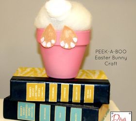 easter bunny craft in a flower pot, crafts, gardening