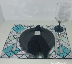 add some bling to your table upcycled cd placemats, crafts, repurposing upcycling