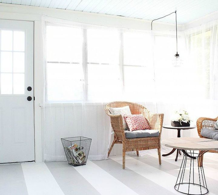 10 gorgeous front porch floors that will slow traffic on your street, Paint stripes down your porch