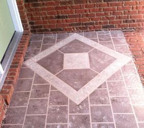 10 gorgeous front porch floors that will slow traffic on your street, Paint a faux tile mosaic