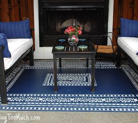 10 gorgeous front porch floors that will slow traffic on your street, Stencil an intricate rug