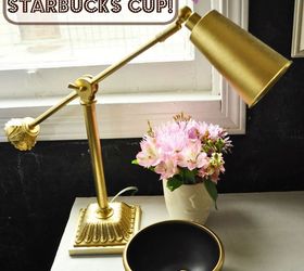 make a lampshade out of a starbucks cup, lighting, repurposing upcycling