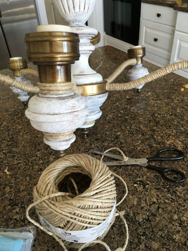 5 thrift shop light to amazing farmhouse chandelier, lighting, repurposing upcycling