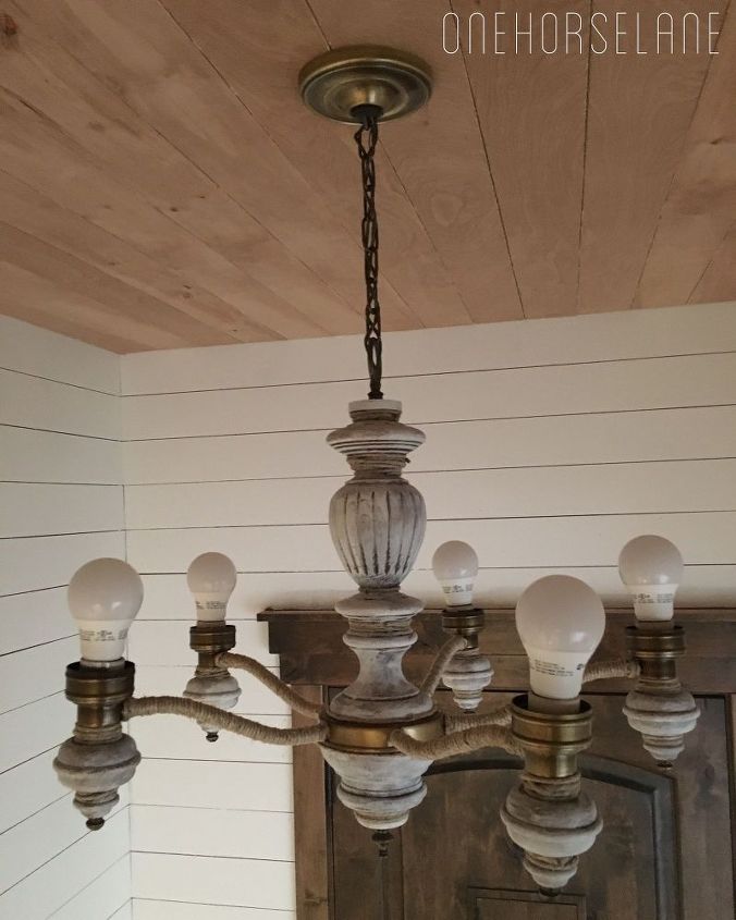 5 thrift shop light to amazing farmhouse chandelier, lighting, repurposing upcycling