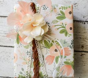 boho style gift wrapping tutorial, crafts