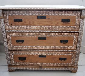 putting pattern on a pine chest of drawers when to stop, painted furniture