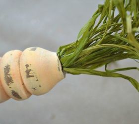 upcycled spindle carrots for easter, crafts, easter decorations, repurposing upcycling, seasonal holiday decor