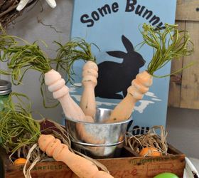 upcycled spindle carrots for easter, crafts, easter decorations, repurposing upcycling, seasonal holiday decor
