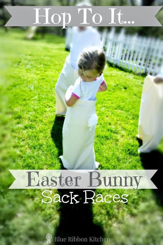 easter bunny sacks hop to it, crafts, easter decorations, seasonal holiday decor