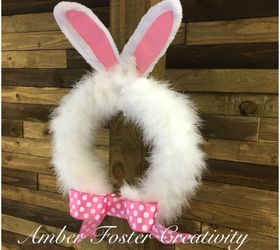 5 minute easter bunny wreath, crafts, easter decorations, seasonal holiday decor, wreaths