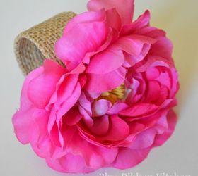 springtime inspired flower napkin rings, crafts, easter decorations, seasonal holiday decor