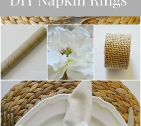 springtime inspired flower napkin rings, crafts, easter decorations, seasonal holiday decor