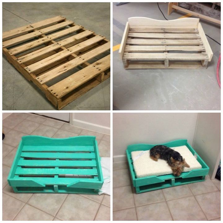 pallet dog bed, pallet, repurposing upcycling