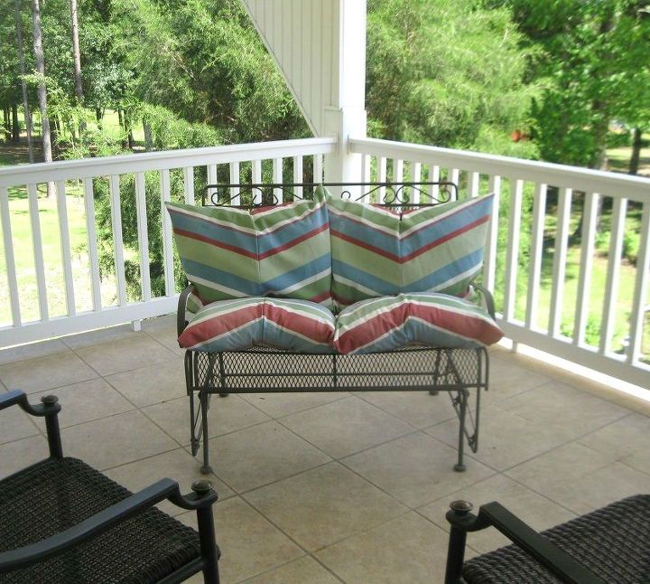 don t ditch your broken umbrella til you see what people do with them, Turn it into upholstered patio furniture
