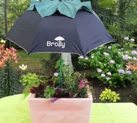 don t ditch your broken umbrella til you see what people do with them, Use it to shade your delicate flower pots