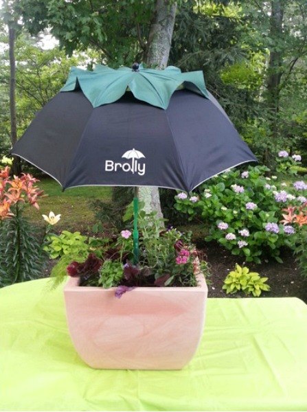 don t ditch your broken umbrella til you see what people do with them, Use it to shade your delicate flower pots