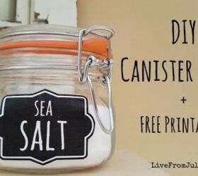 diy canister labels, crafts, decoupage, organizing