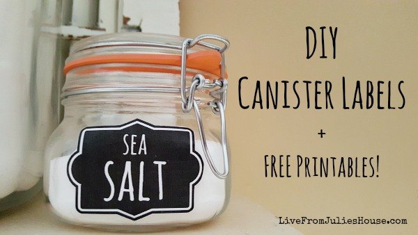 diy canister labels, crafts, decoupage, organizing