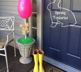 spring topiaries, crafts, easter decorations, porches, seasonal holiday decor